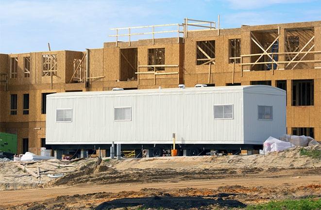 construction site with mobile office rentals in Glendale